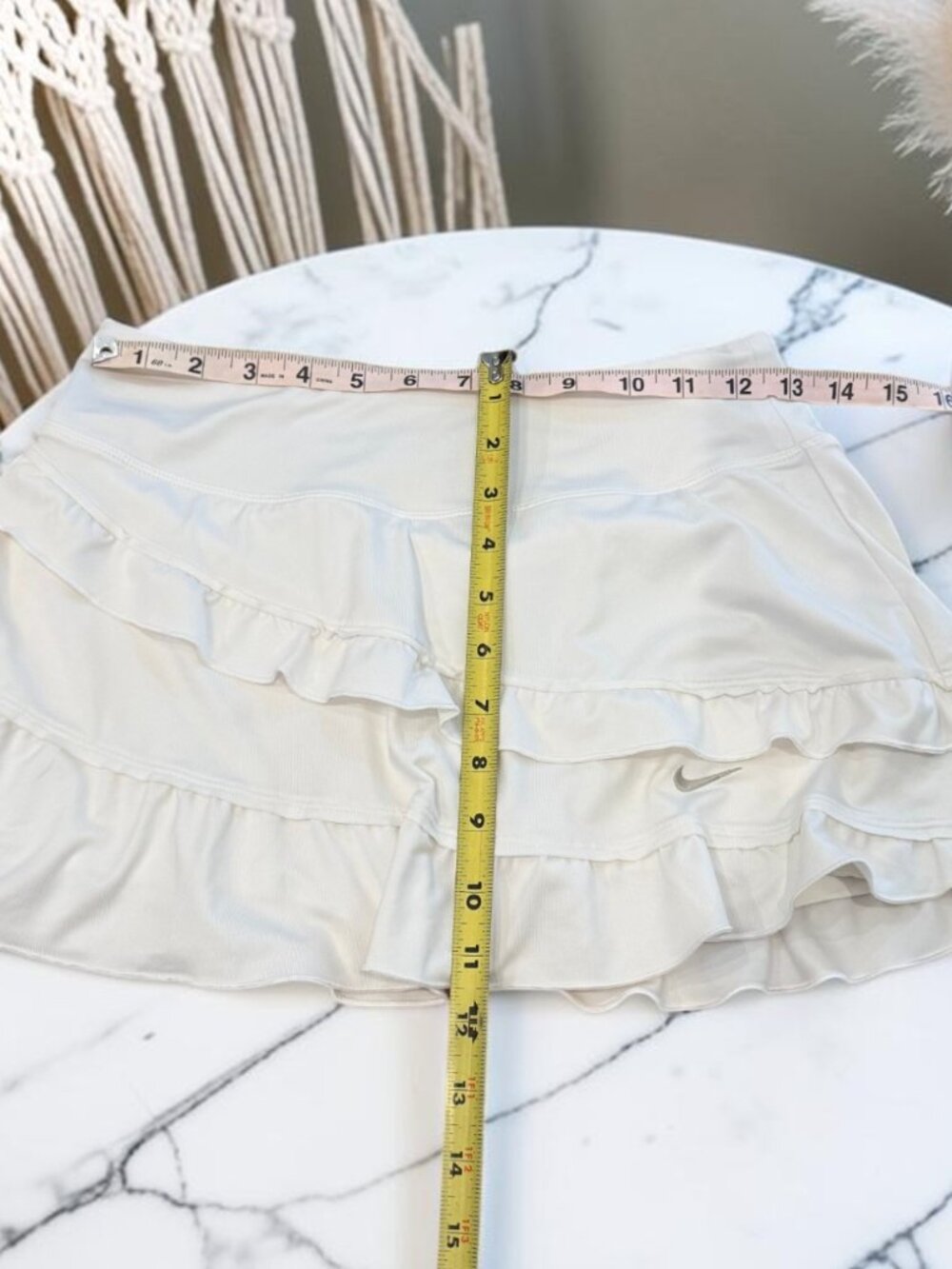 Nike Women's Size Small White Ruffle Tiered Tennis Golf Skirt Skort - Picture 5 of 8